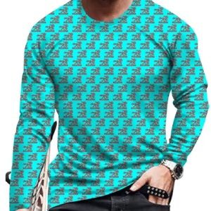 Men Fashion and Casual Long Sleeve Printed T Shirt XL